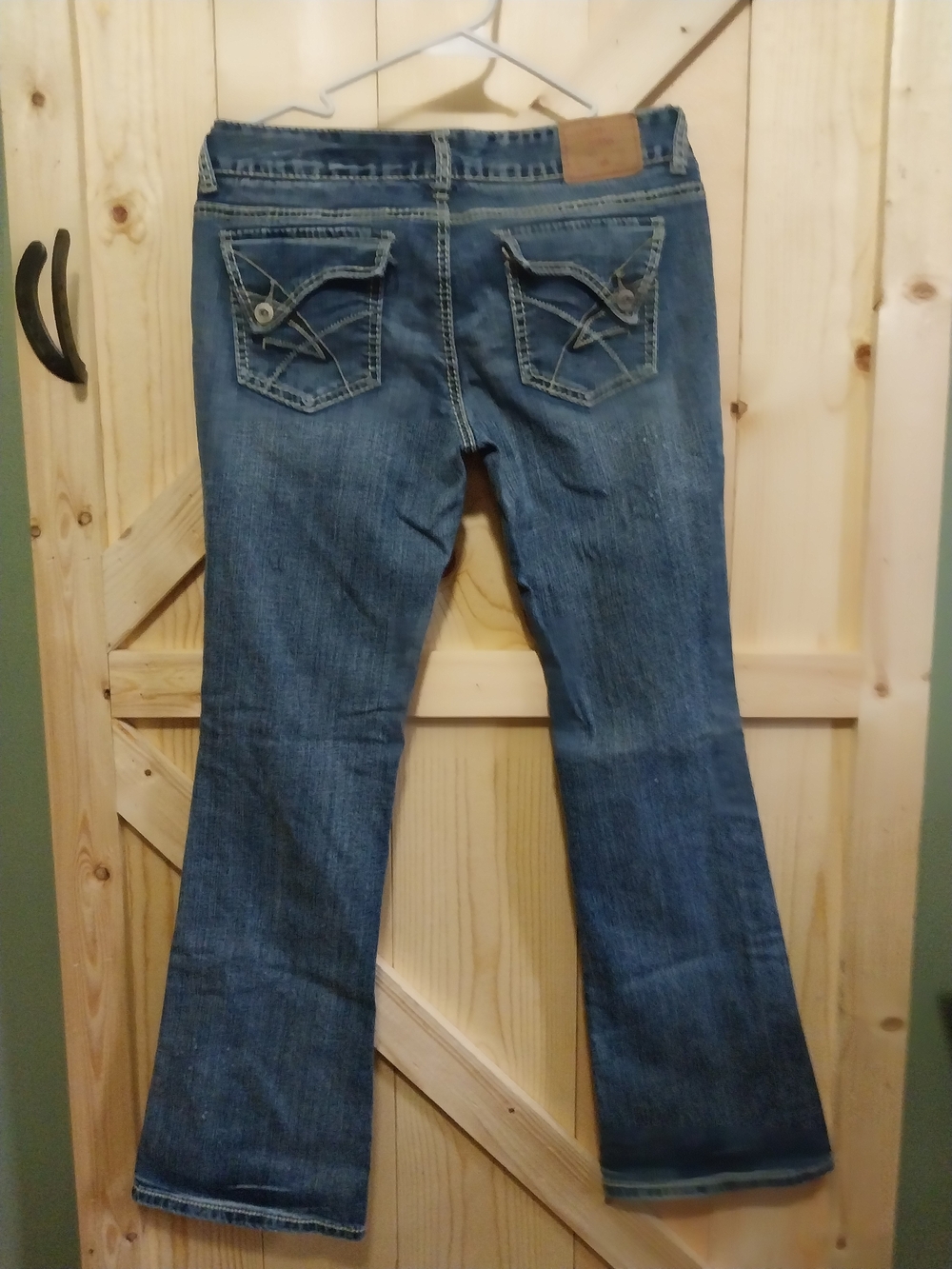 Amethyst Jeans Mid-Blue Distressed Boot Cut Jeans - Picture 3 of 8